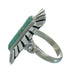 Turquoise Inlay Genuine Sterling Silver Ring Size 6-1/2 AX89333